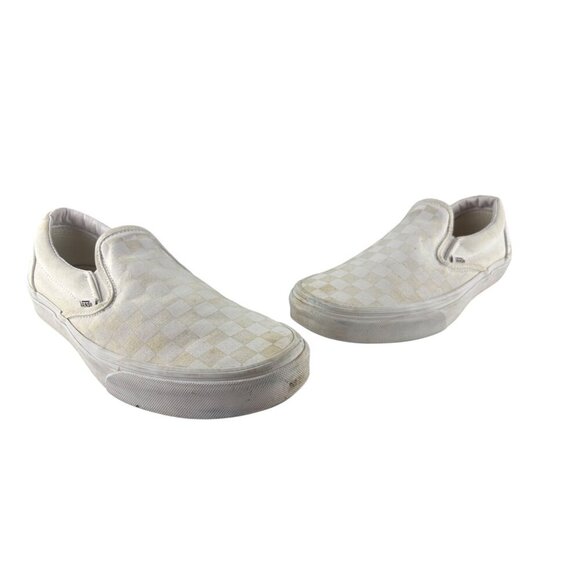 Vans Slip-On Tan Checkerboard Skate Shoe Men’s Size US 9.5 Women’s US 11 UNISEX - Picture 1 of 9